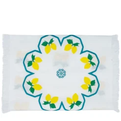 Limoni Multicolor Fringed White Runner