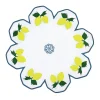 Limoni Multicolor Set of 2 Flower-Shaped White Service Placemats