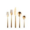 Linea Polished Ice Oro 5-Piece Flatware Set