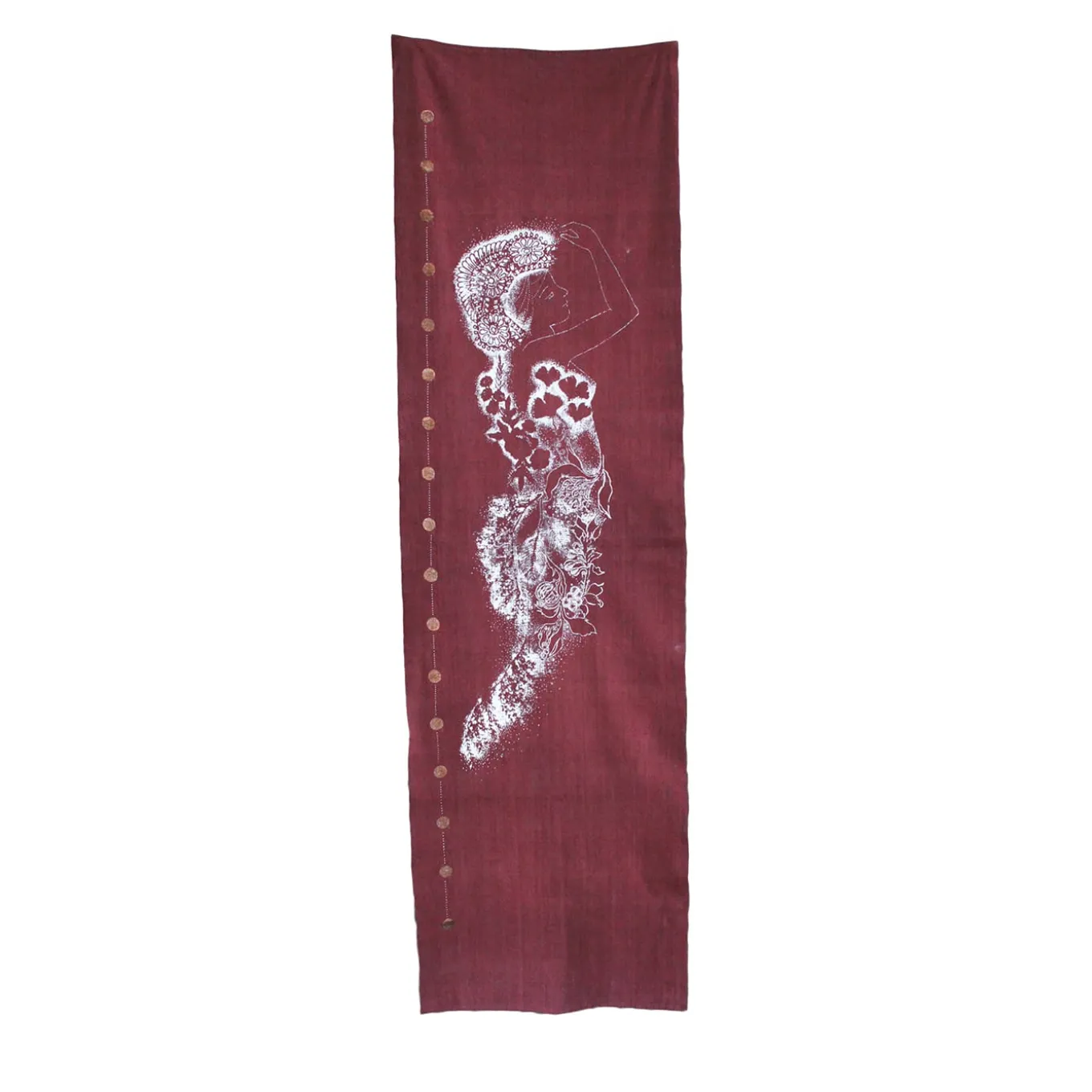 Linen Table Runner with Copper Dots - Flower Nymph Collection