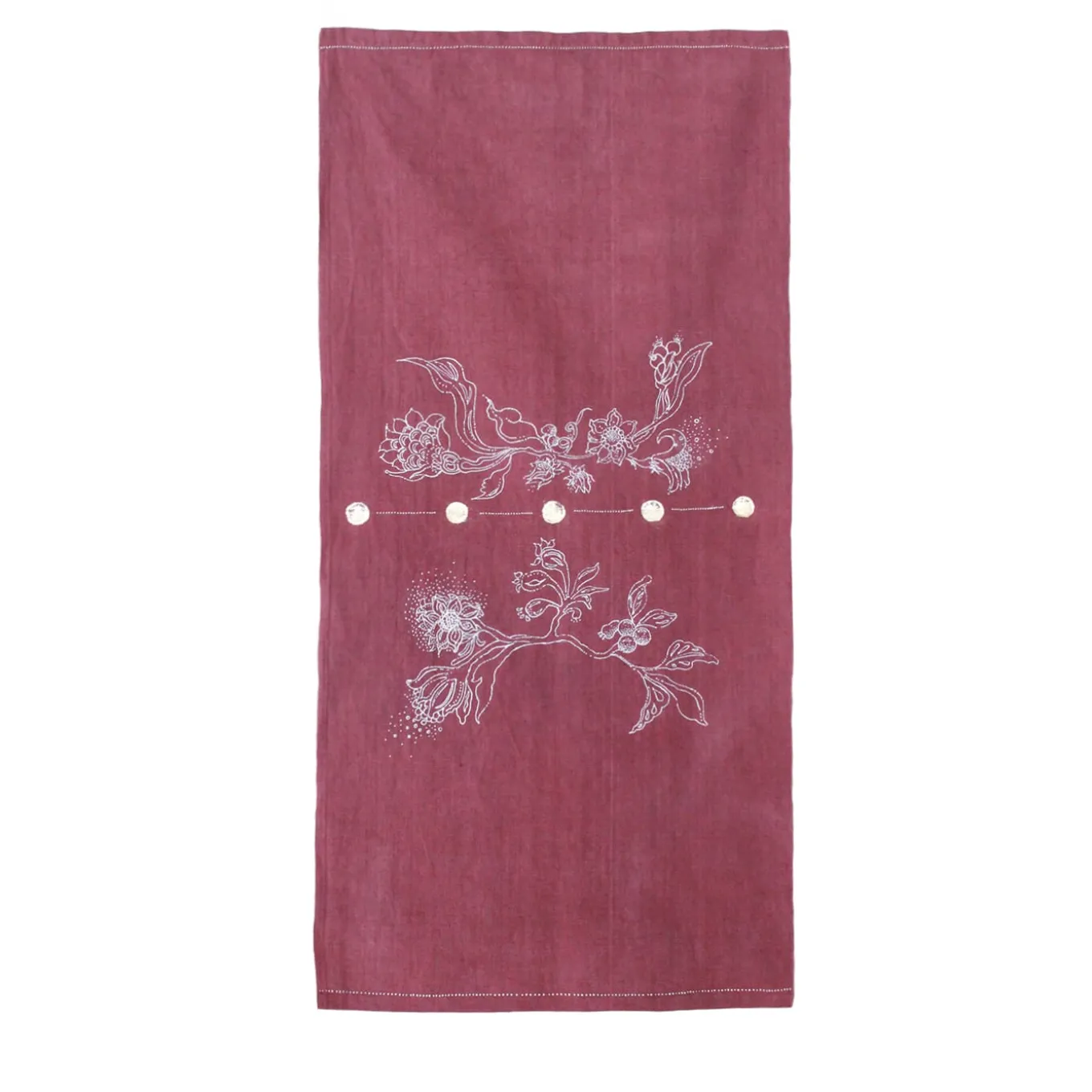 Linen Table Runner with Golden Dots - Flower Nymph Collection