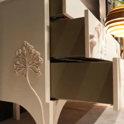 Linpha White Maple Wood With 4-Drawers Dresser