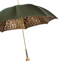 Lion Handle Leopardized Umbrella