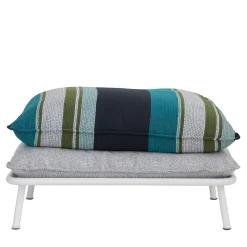 Lipari Ocean and Ivory Outdoor Pouf