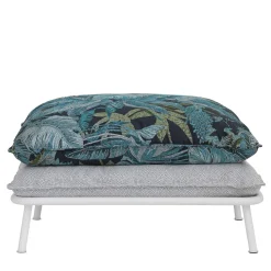 Lipari Outdoor Pouf Labuan Ocean and Lubuck Ivory Pouf