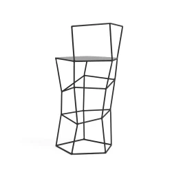 Liquorice Stool with Backrest