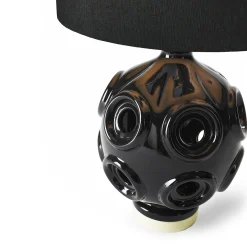 Liz Black Ceramic Table Lamp with Shade