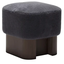 Lloyd Black Wood High Pouf