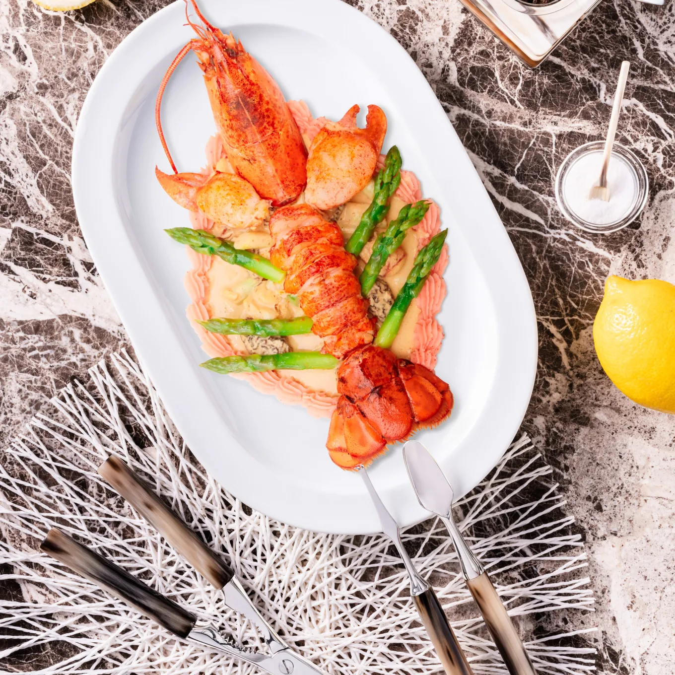 Lobster Cutlery Set in Natural Horn