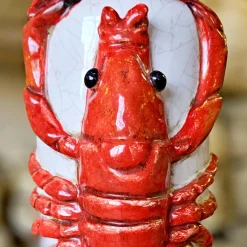 Lobster Polychrome Ceramic Bottle