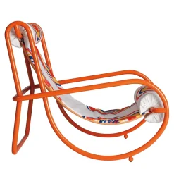 Locus Solus Orange Armchair by Gae Aulenti
