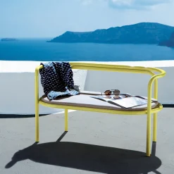 Locus Solus Yellow Loveseat by Gae Aulenti