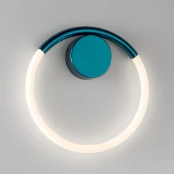 Loop Blue Matte Metal Wall Lamp