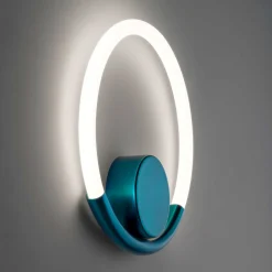 Loop Blue Matte Metal Wall Lamp
