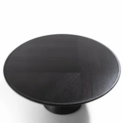 Loop Round Black Leather Table