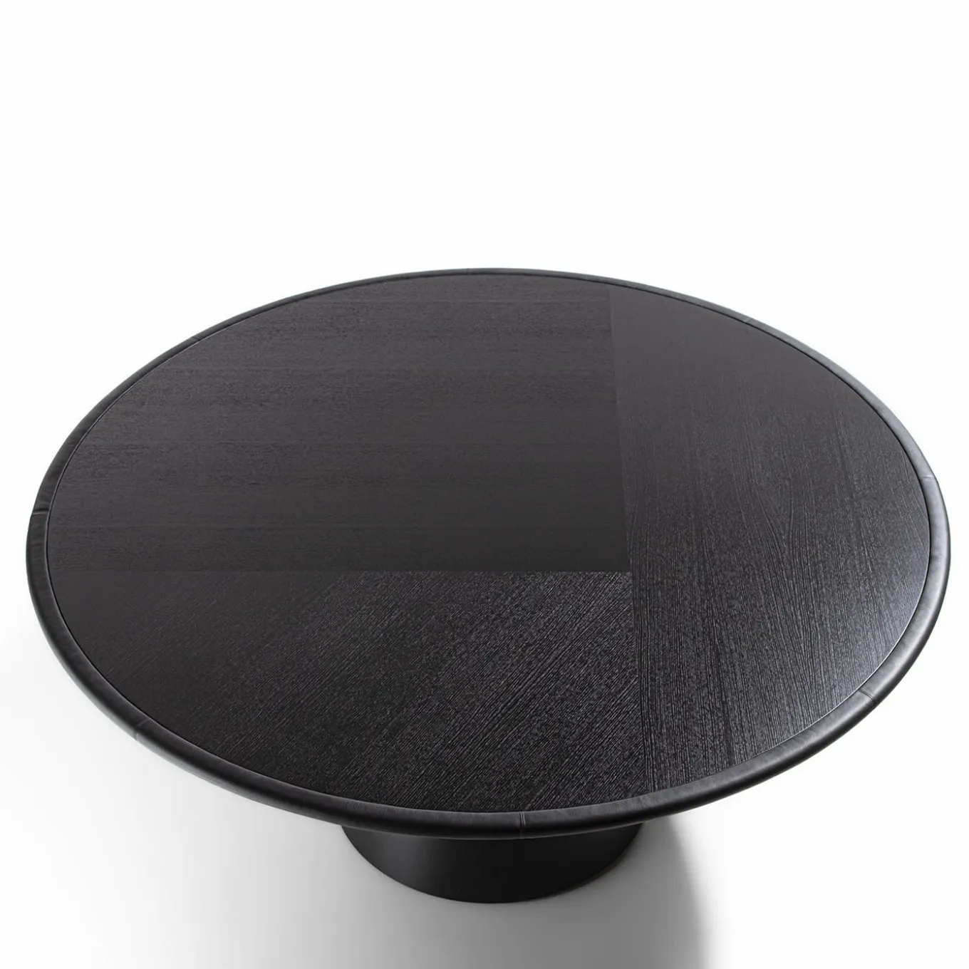 Loop Round Black Leather Table