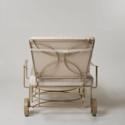 Lotus Iron Outdoor Reclining Lounger