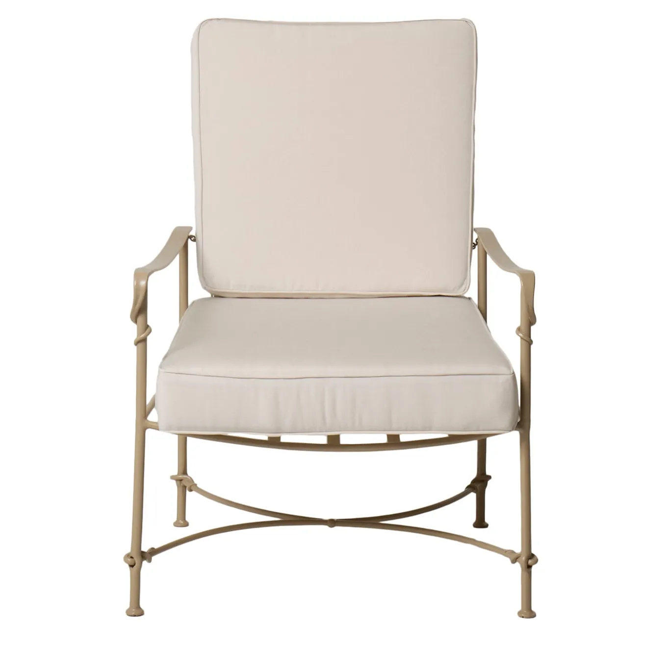 Lotus Iron Outdoor Reclining Armchair