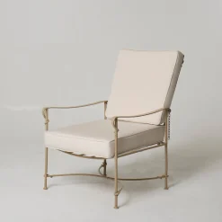 Lotus Iron Outdoor Reclining Armchair