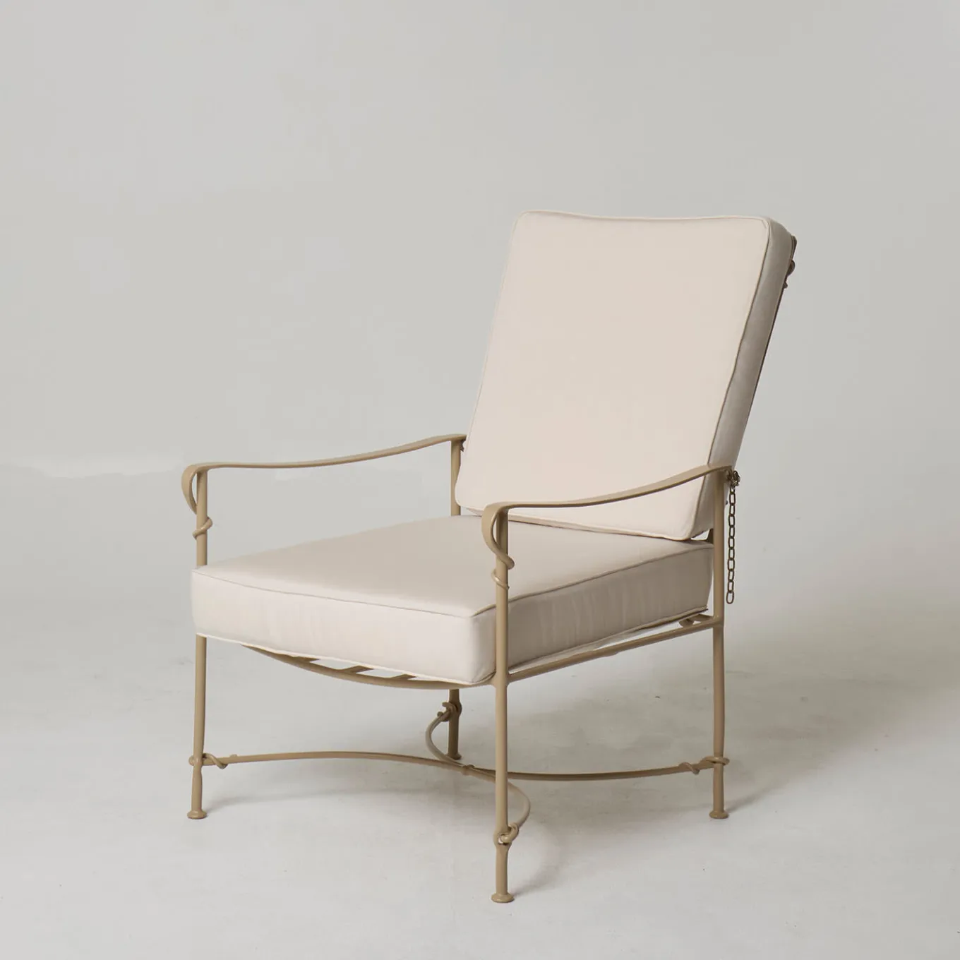 Lotus Iron Outdoor Reclining Armchair