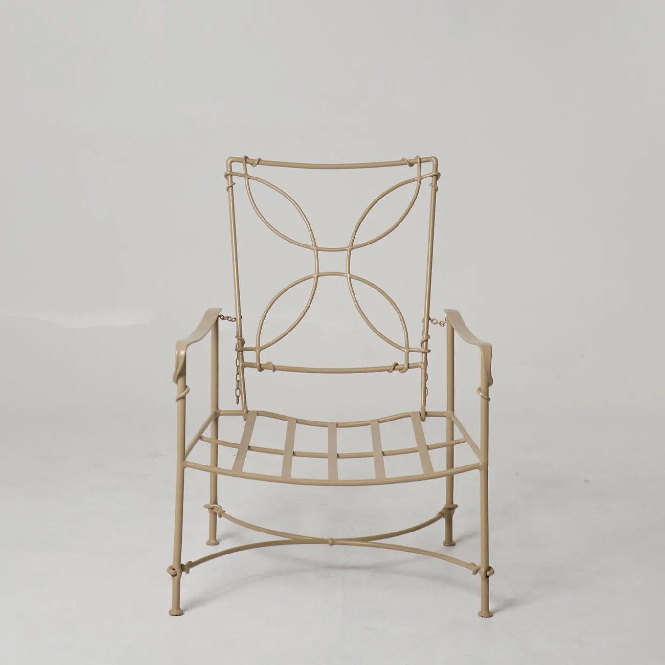 Lotus Iron Outdoor Reclining Armchair