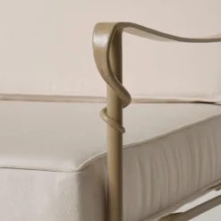 Lotus Iron Outdoor Reclining Armchair