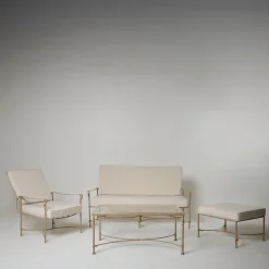 Lotus Iron Outdoor Reclining Armchair