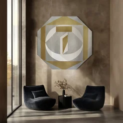 Love Silver Octagonal Decorative Panel