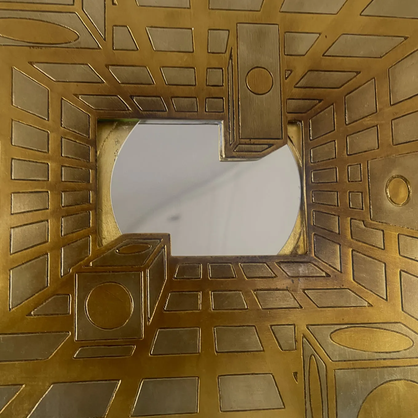 Luce Lucis Carved wood with gold & silver leaf by Giuseppe Caiafa