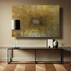 Luce Lucis Carved wood with gold & silver leaf by Giuseppe Caiafa