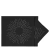 LUCE Set of Black & Platinum Placemat and Napkin