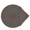 LUCE Set of Round Noce & Turquoise Placemat and Napkin