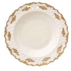 Lucia Set of 2 White & Gold Soup Plates