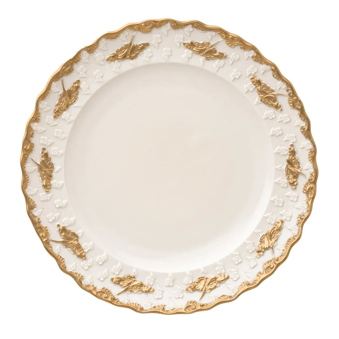 Lucia Set of 2 White & Gold Dessert Plates