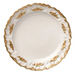 Lucia Set of 2 White & Gold Bread Plates