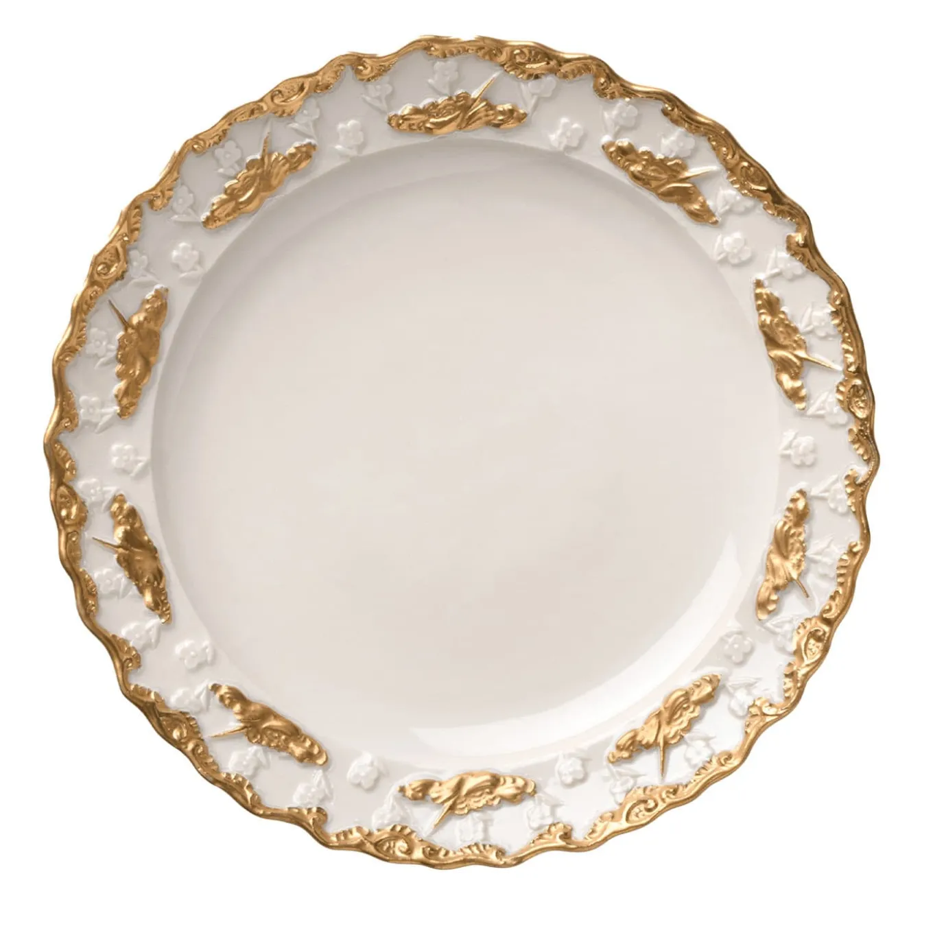 Lucia Set of 2 White & Gold Bread Plates