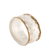 Lucia White & Gold Napkin Ring