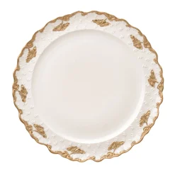 Lucia White & Gold Serving Plate