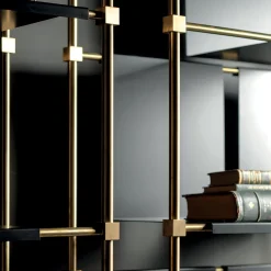 Ludo Brass Bookcase by Filippo Montaina