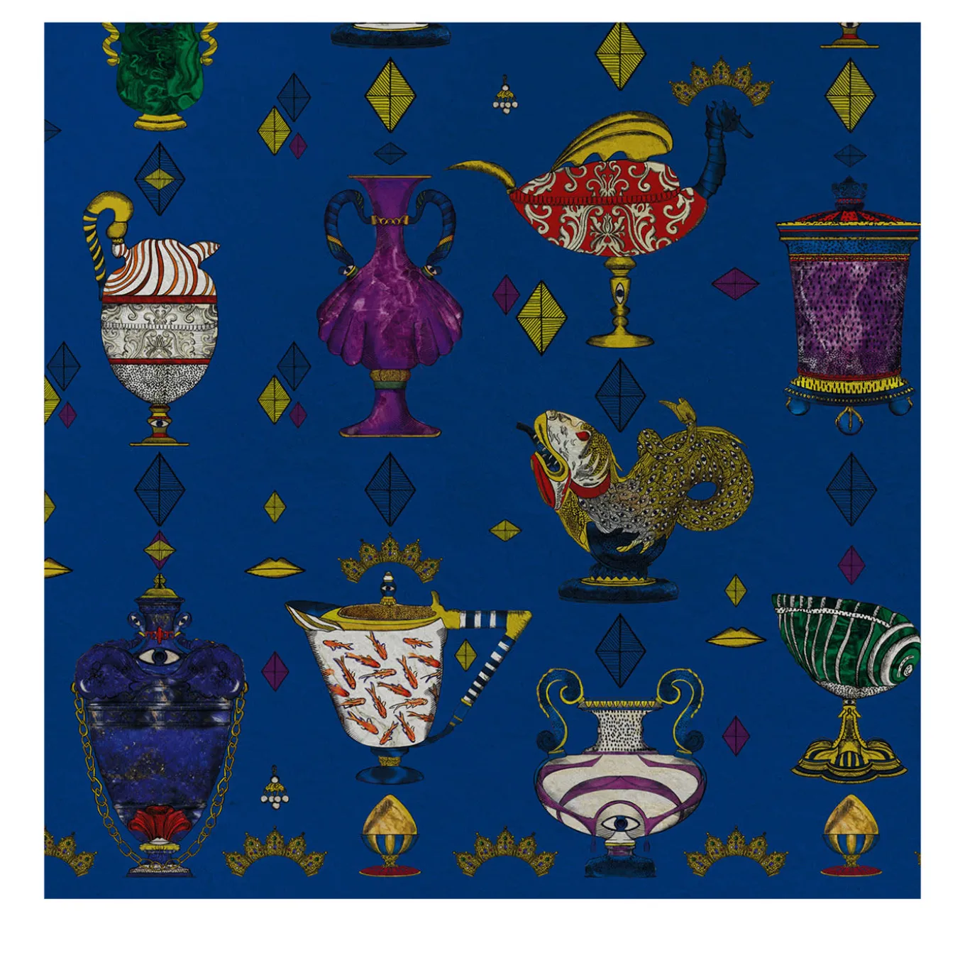 Ludovica Blu Elettrico Wallpaper