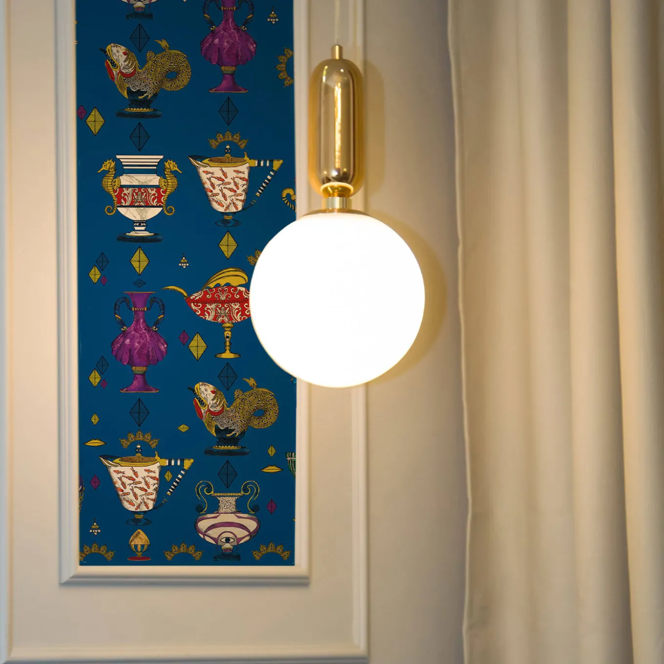 Ludovica Blu Elettrico Wallpaper