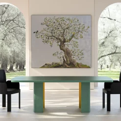 L'Ulivo Silver Leaf Textured Panel