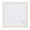 Luminaria Festa Set of 2 Pink-Embroidered Linen Napkins