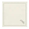 Luminaria Festa Set of 2 Silver-Embroidered Linen Napkins