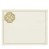 Luminaria Rosone Set of 2 Gold-Embroidered Linen Placemats