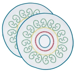 Luminaria Set of 2 Round Multicolor Placemats