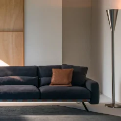 Luminator Nickel Floor Lamp by Pietro Chiesa
