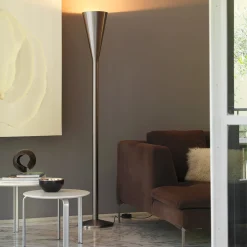 Luminator Nickel Floor Lamp by Pietro Chiesa