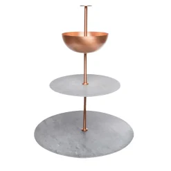 Lunar Cycle Copper and Marble Stand