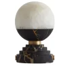 Lunar Table Lamp in Portoro Marble and Onyx